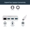 StarTech.com 3-poorts USB-C-hub met Gigabit Ethernet – USB-C naar 3x USB-A – USB 3.0-hub – wit