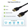 StarTech.com 0,9 m (3ft) slanke HDMI 2.0-kabel, flexibele, Premium-gecertificeerde HDMI-kabel met Ethernet, UHD 4K 60Hz HDR10, robuust aramidevezelontwerp met TPE-mantel