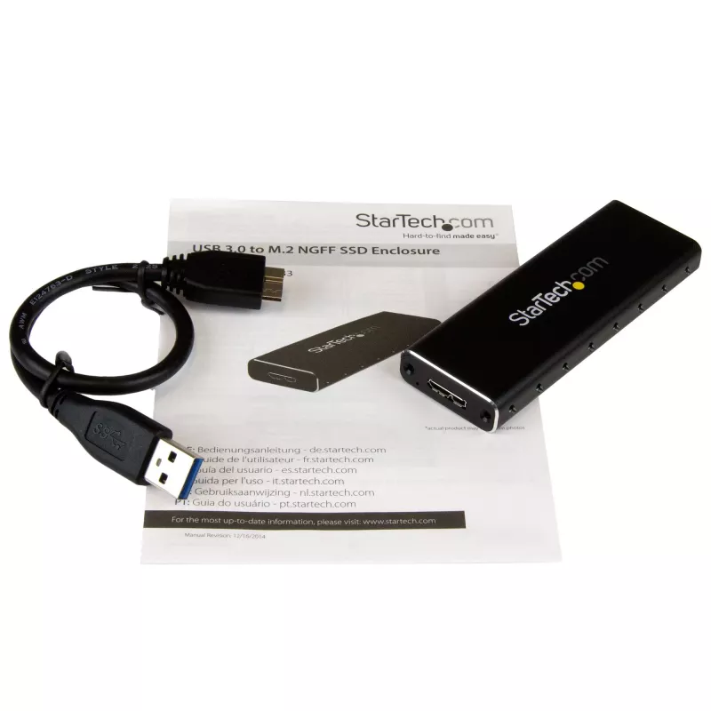 StarTech.com M.2 SSD-behuizing voor M.2 SATA SSD's – USB 3.0 (5 Gbit/s) met UASP