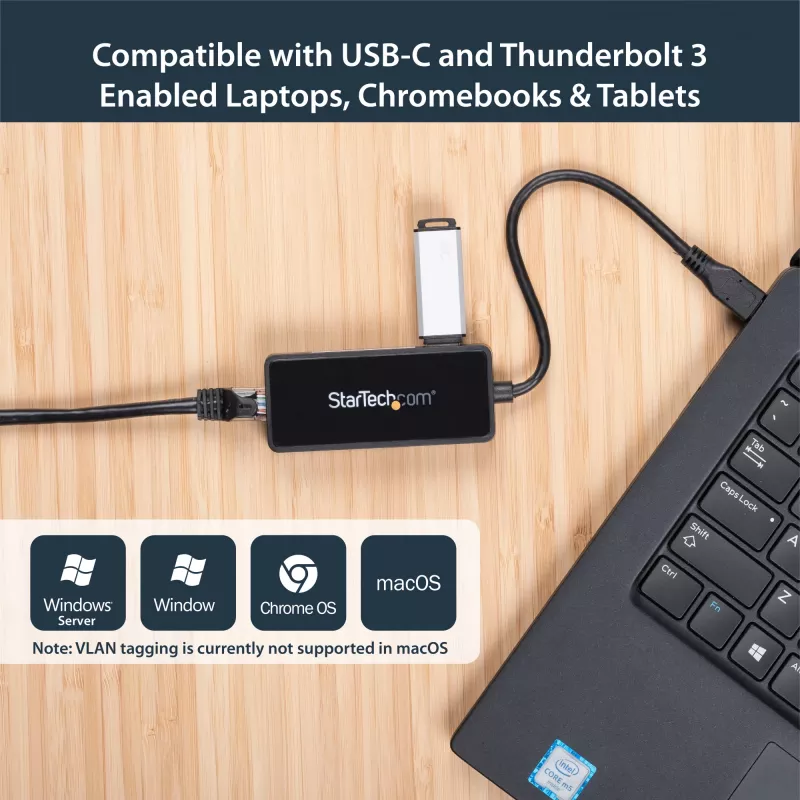 StarTech.com USB-C naar Gigabit netwerkadapter met extra USB 3.0-poort