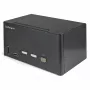 StarTech.com 2-poorts triple-monitor DisplayPort KVM-switch – 4K 60Hz UHD HDR – desktop DP 1.2 KVM met 2-poorts USB 3.0-hub (5 Gbit/s) & 4x USB 2.0 HID-poorten, audio – hotkey-omschakeling – TAA