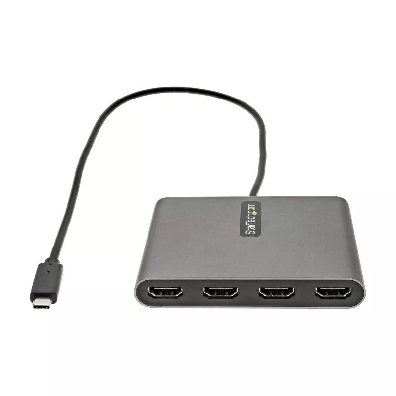 StarTech.com USB-C naar quad HDMI-adapter, USB-C naar 4x HDMI-monitorconverter voor Windows (geen ondersteuning voor macOS/ChromeOS/Linux) - TAA