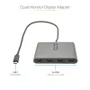 StarTech.com USB-C naar quad HDMI-adapter, USB-C naar 4x HDMI-monitorconverter voor Windows (geen ondersteuning voor macOS/ChromeOS/Linux) - TAA