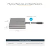 StarTech.com USB-C naar quad HDMI-adapter, USB-C naar 4x HDMI-monitorconverter voor Windows (geen ondersteuning voor macOS/ChromeOS/Linux) - TAA