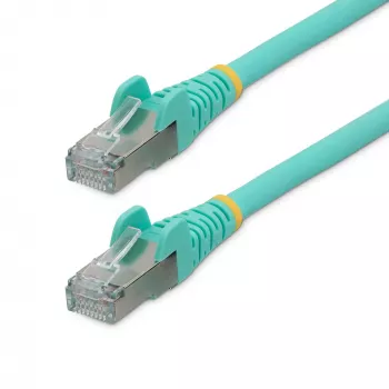 StarTech.com 50cm CAT6a ethernetkabel – aqua – Low Smoke Zero Halogen (LSZH) – 10GbE 500MHz 100W PoE++ rastnasenfreier RJ-45 met trekontlasting S/FTP netwerk-patchkabel