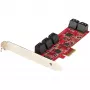 StarTech.com SATA PCIe-kaart - 10-poorts PCIe SATA-uitbreidingskaart - 6 Gbit/s - low-/full-profile - gestapelde SATA-aansluitingen - ASM1062 non-RAID - PCI Express naar SATA-converter/adapter