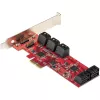 StarTech.com SATA PCIe-kaart - 10-poorts PCIe SATA-uitbreidingskaart - 6 Gbit/s - low-/full-profile - gestapelde SATA-aansluitingen - ASM1062 non-RAID - PCI Express naar SATA-converter/adapter