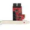StarTech.com SATA PCIe-kaart - 10-poorts PCIe SATA-uitbreidingskaart - 6 Gbit/s - low-/full-profile - gestapelde SATA-aansluitingen - ASM1062 non-RAID - PCI Express naar SATA-converter/adapter