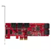 StarTech.com SATA PCIe-kaart - 10-poorts PCIe SATA-uitbreidingskaart - 6 Gbit/s - low-/full-profile - gestapelde SATA-aansluitingen - ASM1062 non-RAID - PCI Express naar SATA-converter/adapter