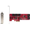 StarTech.com SATA PCIe-kaart - 10-poorts PCIe SATA-uitbreidingskaart - 6 Gbit/s - low-/full-profile - gestapelde SATA-aansluitingen - ASM1062 non-RAID - PCI Express naar SATA-converter/adapter