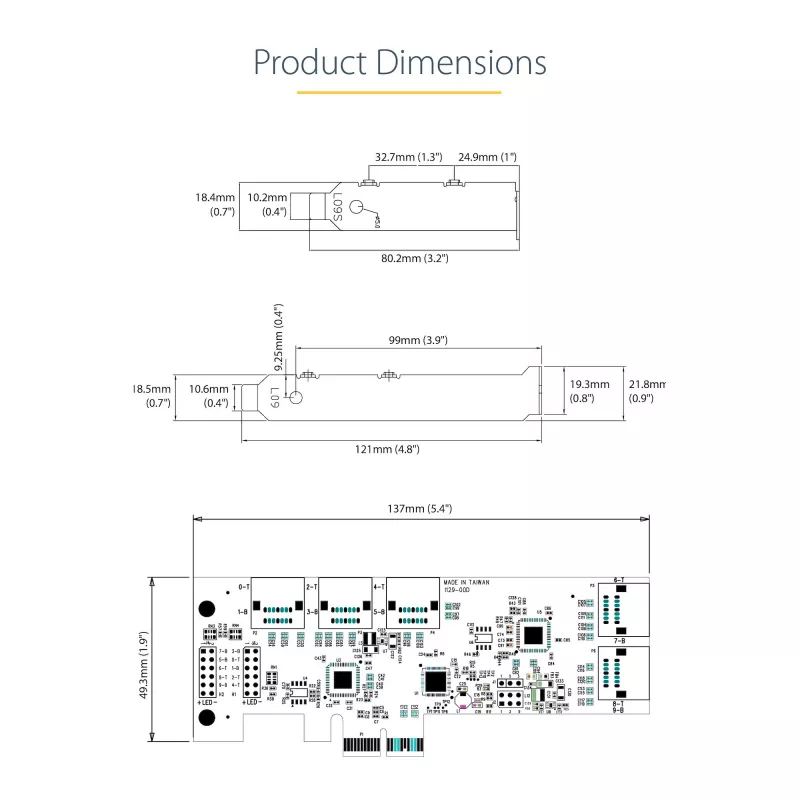 StarTech.com SATA PCIe-kaart - 10-poorts PCIe SATA-uitbreidingskaart - 6 Gbit/s - low-/full-profile - gestapelde SATA-aansluitingen - ASM1062 non-RAID - PCI Express naar SATA-converter/adapter