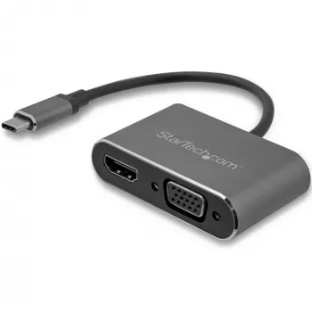 StarTech.com USB-C naar VGA en HDMI-adapter - 2-in-1 - 4K 30Hz - spacegrijs
