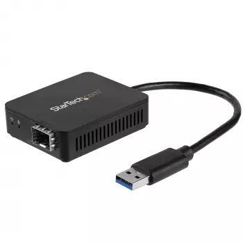 StarTech.com USB 3.0 naar glasvezel-converter – compacte USB-naar-open-SFP-adapter – USB-naar-gigabit-netwerkadapter – USB 3.0 glasvezel-adapter, compatibel met multimode (MMF)/singlemode vezel (SMF)