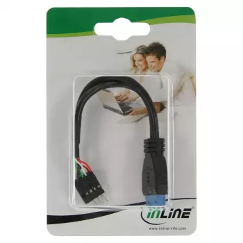 InLine USB 3.0 naar 2.0 adapter intern USB 3.0 / 2x USB 2.0 pin-header, 0,15 m