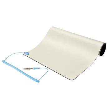 StarTech.com antistatische mat, ESD-mat voor elektronica reparatie, antistatische tafel-/bureaumat met afneembare aardingskabel, ANSI/ESD S 4.1, flexibele thermoplastische werkonderlegger/mat, 28x46cm (11x18 inch)