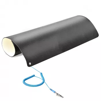 StarTech.com antistatische mat, ESD-mat voor elektronica reparatie, antistatische tafel-/bureaumat met afneembare aardingskabel, ANSI/ESD S 4.1, flexibele thermoplastische werkonderlegger/mat, 60 x 120 cm