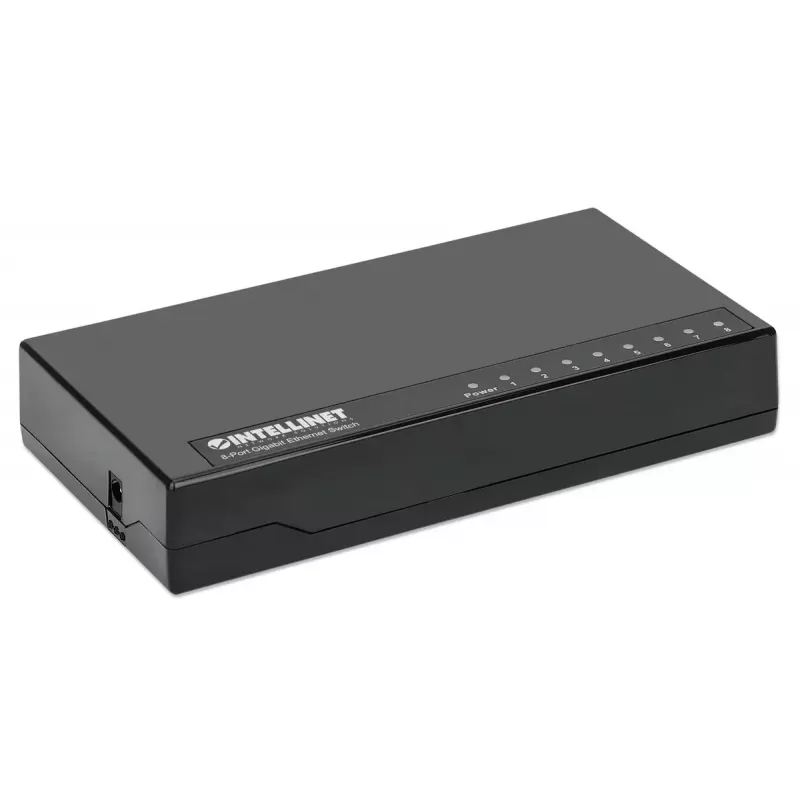 Intellinet 8-poorts Gigabit Ethernet-switch, desktopformaat, kunststof, IEEE 802.3az (Energy Efficient Ethernet), zwart