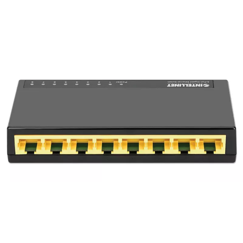 Intellinet 8-poorts Gigabit Ethernet-switch, desktopformaat, kunststof, IEEE 802.3az (Energy Efficient Ethernet), zwart