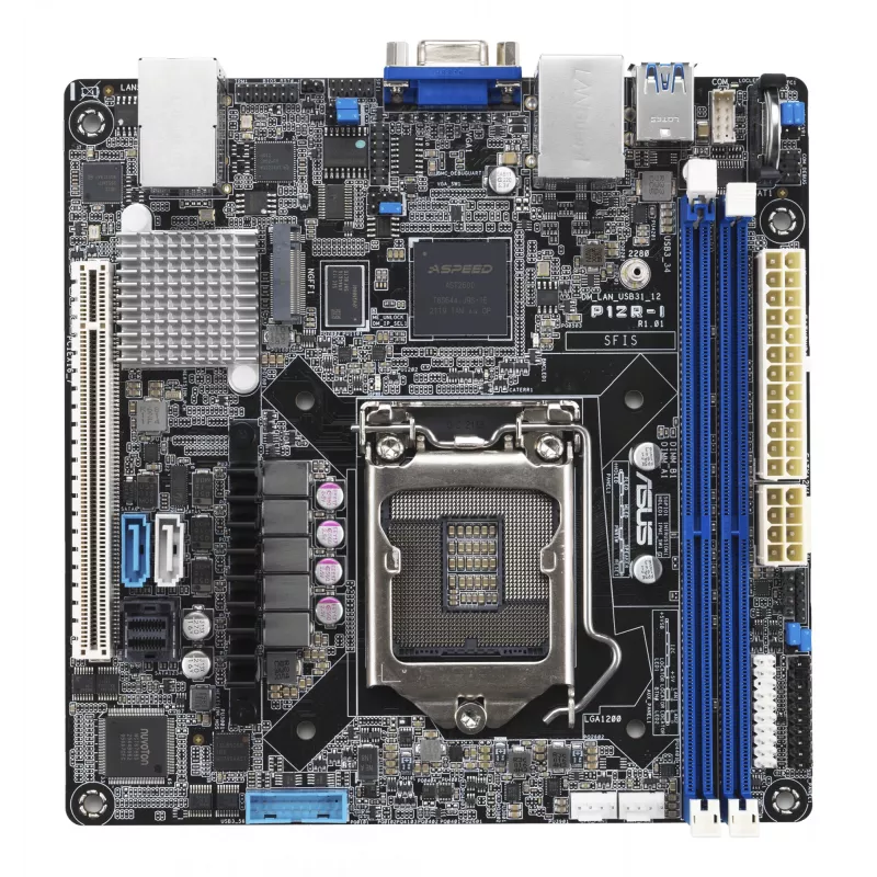 ASUS P12R-I/ASMB10 servermoederbord, Mini-ITX, LGA 1200, Intel C252