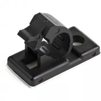 StarTech.com 100 zelfklevende kabelmanagement-clips zwart – netwerk-/ethernet-/bureau-/computerkabelorganizer – zelfklevende kabel-/draadhouder – nylon zelfklevende clip UL/94V-2 brandgetest