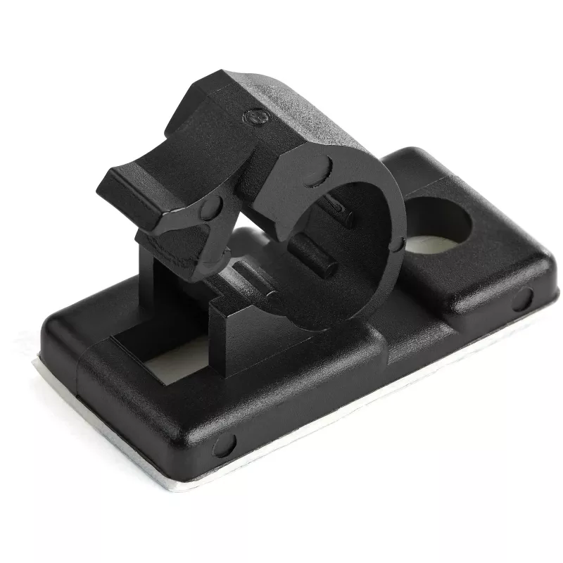 StarTech.com 100 zelfklevende kabelmanagement-clips zwart – netwerk-/ethernet-/bureau-/computerkabelorganizer – zelfklevende kabel-/draadhouder – nylon zelfklevende clip UL/94V-2 brandgetest