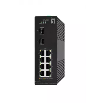 Managed switch LevelOne Hilbert 10-poorts industriële Gigabit PoE Smart Lite switch