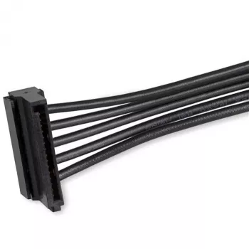 StarTech.com 4x SATA-stroomsplitter-adapterkabel, SATA 15-polig, 4 x SATA, 0,4 m, stekker, bus, zwart