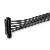 StarTech.com 4x SATA-stroomsplitter-adapterkabel, SATA 15-polig, 4 x SATA, 0,4 m, stekker, bus, zwart