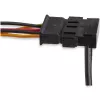 StarTech.com 4x SATA-stroomsplitter-adapterkabel, SATA 15-polig, 4 x SATA, 0,4 m, stekker, bus, zwart