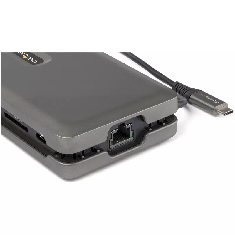 StarTech.com USB-C-multipoort-adapter – USB-C naar 4K 60 Hz HDMI 2.0 – 2-poorts 10 Gbit/s USB-hub – 100 W Power Delivery Pass-Through – GbE – SD/MicroSD – USB Type-C mini-dock – 25 cm kabel