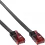 InLine platte ultra-slimme patchkabel U/UTP Cat.6 Gigabit-geschikt zwart 3m