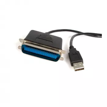 StarTech.com 6 ft USB naar parallelle printeradapter - M/M, zwart, Centronics, USB A, 1,9 m, stekker/stekker, USB A, Centronics 36