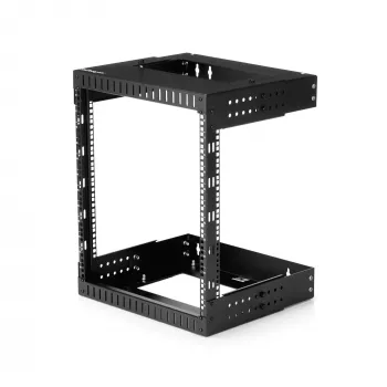 StarTech.com 12U 19 inch wandmontage netwerkkast - verstelbare diepte 12-20 inch 2-posts open-frame serverrack voor AV/data/IT-communicatie/computerapparatuur/switch met kooimoeren & schroeven