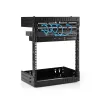 StarTech.com 12U 19 inch wandmontage netwerkkast - verstelbare diepte 12-20 inch 2-posts open-frame serverrack voor AV/data/IT-communicatie/computerapparatuur/switch met kooimoeren & schroeven