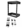 StarTech.com 12U 19 inch wandmontage netwerkkast - verstelbare diepte 12-20 inch 2-posts open-frame serverrack voor AV/data/IT-communicatie/computerapparatuur/switch met kooimoeren & schroeven