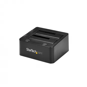 StarTech.com dual-bay USB 3.0 naar SATA harde schijf-dockingstation, USB-harde schijfdock, externe 2,5/3,5 inch SATA I/II/III SSD/HDD dockingstation, hot-swap harde schijf-bay, top-loading