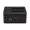 StarTech.com dual-bay USB 3.0 naar SATA harde schijf-dockingstation, USB-harde schijfdock, externe 2,5/3,5 inch SATA I/II/III SSD/HDD dockingstation, hot-swap harde schijf-bay, top-loading