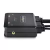 StarTech.com 2-poorts hybride USB-C DisplayPort-kabel KVM-switch, 4K 60Hz, compacte KVM-switch met geïntegreerde 1,8 m USB-A/DisplayPort/audio en 1,2 m USB-C hostkabels, busgevoed – afstandsbedieningstoets/hotkey-omschakeling