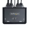 StarTech.com 2-poorts hybride USB-C DisplayPort-kabel KVM-switch, 4K 60Hz, compacte KVM-switch met geïntegreerde 1,8 m USB-A/DisplayPort/audio en 1,2 m USB-C hostkabels, busgevoed – afstandsbedieningstoets/hotkey-omschakeling