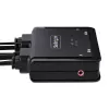 StarTech.com 2-poorts USB-C-kabel KVM-switch, 4K 60Hz DisplayPort-uitgang, compacte KVM met geïntegreerde 1,2m USB Type-C/audiokabels, busgevoed - afstandsbedieningstoets/hotkey-omschakeling
