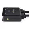 StarTech.com 2-poorts USB-C-kabel KVM-switch, 4K 60Hz DisplayPort-uitgang, compacte KVM met geïntegreerde 1,2m USB Type-C/audiokabels, busgevoed - afstandsbedieningstoets/hotkey-omschakeling