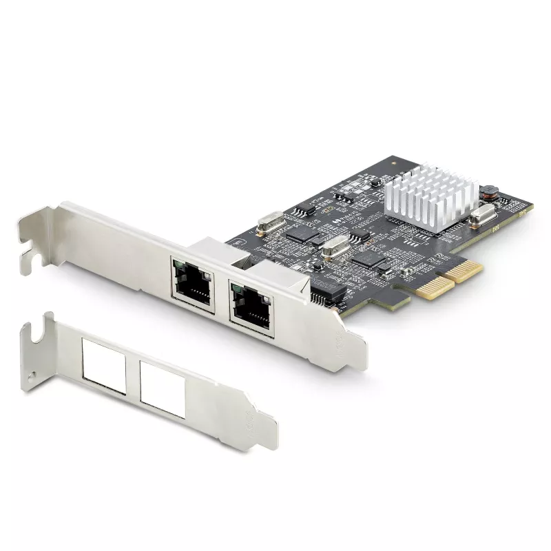 StarTech.com 2-poorts 2.5Gbps NBASE-T PCIe-netwerkkaart, Intel I225-V, dual-port computernetwerkkaart, multi-gigabit NIC, PCI Express server-LAN-kaart, desktop-ethernetinterface