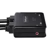 StarTech.com 2-poorts hybride USB-C HDMI-kabel KVM-switch, 4K 60Hz, compacte KVM met 6ft/1,8m USB-A/HDMI/audio & 4ft/1,2m USB-C geïntegreerde hostkabels, busgevoed - afstandsbedieningstoets/hotkey-omschakeling