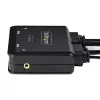 StarTech.com 2-poorts hybride USB-C HDMI-kabel KVM-switch, 4K 60Hz, compacte KVM met 6ft/1,8m USB-A/HDMI/audio & 4ft/1,2m USB-C geïntegreerde hostkabels, busgevoed - afstandsbedieningstoets/hotkey-omschakeling