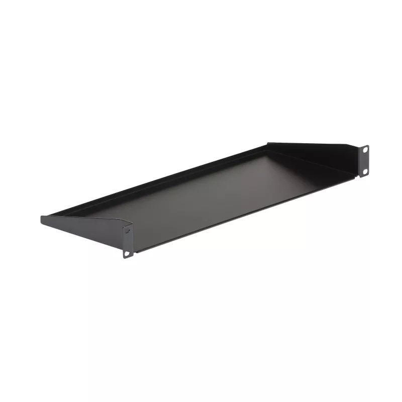StarTech.com CABSHELF1U 1U serverrackplank, vaste uitkragende plank voor 19-inch rack/kast, 17,7 cm (7 inch) diep, draagvermogen 15 kg (33 lb), met kooimoeren en schroeven, zwart