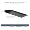 StarTech.com CABSHELF1U 1U serverrackplank, vaste uitkragende plank voor 19-inch rack/kast, 17,7 cm (7 inch) diep, draagvermogen 15 kg (33 lb), met kooimoeren en schroeven, zwart