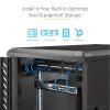 StarTech.com CABSHELF1U 1U serverrackplank, vaste uitkragende plank voor 19-inch rack/kast, 17,7 cm (7 inch) diep, draagvermogen 15 kg (33 lb), met kooimoeren en schroeven, zwart