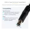 StarTech.com USB naar 5,5 mm stroomkabel – type N holle stekker – 1 m, 1 m, USB A, holle stekker type N