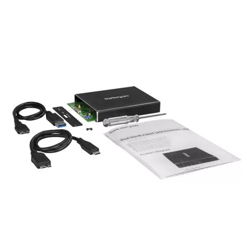 StarTech.com dual-slot drivebehuizing voor M.2 SATA SSD's - USB 3.1 (10 Gbit/s) - RAID