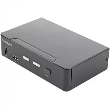 StarTech.com 2-poorts HDMI KVM-switch - enkel monitor 4K 60Hz Ultra HD HDR - desktop HDMI 2.0 KVM-switch met 2-poorts USB 3.0 hub (5 Gbit/s) en 4x USB 2.0 HID, audio - hotkey-omschakeling - TAA